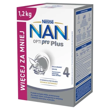 NAN OPTIPRO Plus 4 Produkt na bazie mleka dla małych dzieci 1,2 kg (2 x 600 g) - 0