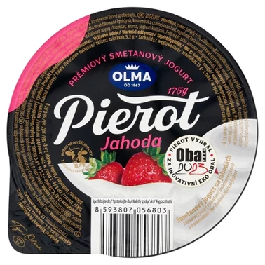 Olma Pierot Śmietanowy jogurt z truskawkami 175 g - 1