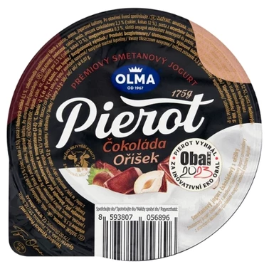 Olma Pierot Śmietanowy jogurt czekoladowy z orzechami laskowymi 175 g - 1