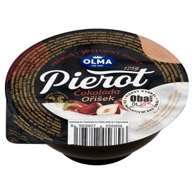 Olma Pierot Śmietanowy jogurt czekoladowy z orzechami laskowymi 175 g - 0