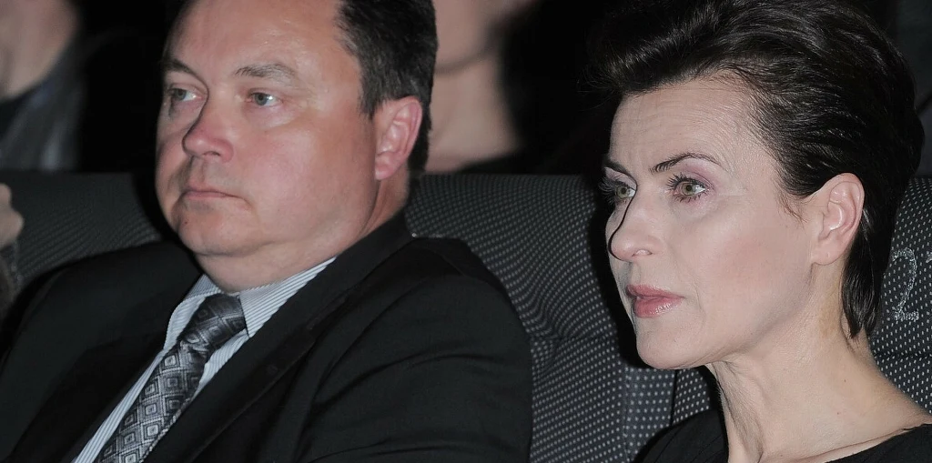 Danuta Stenka z mężem