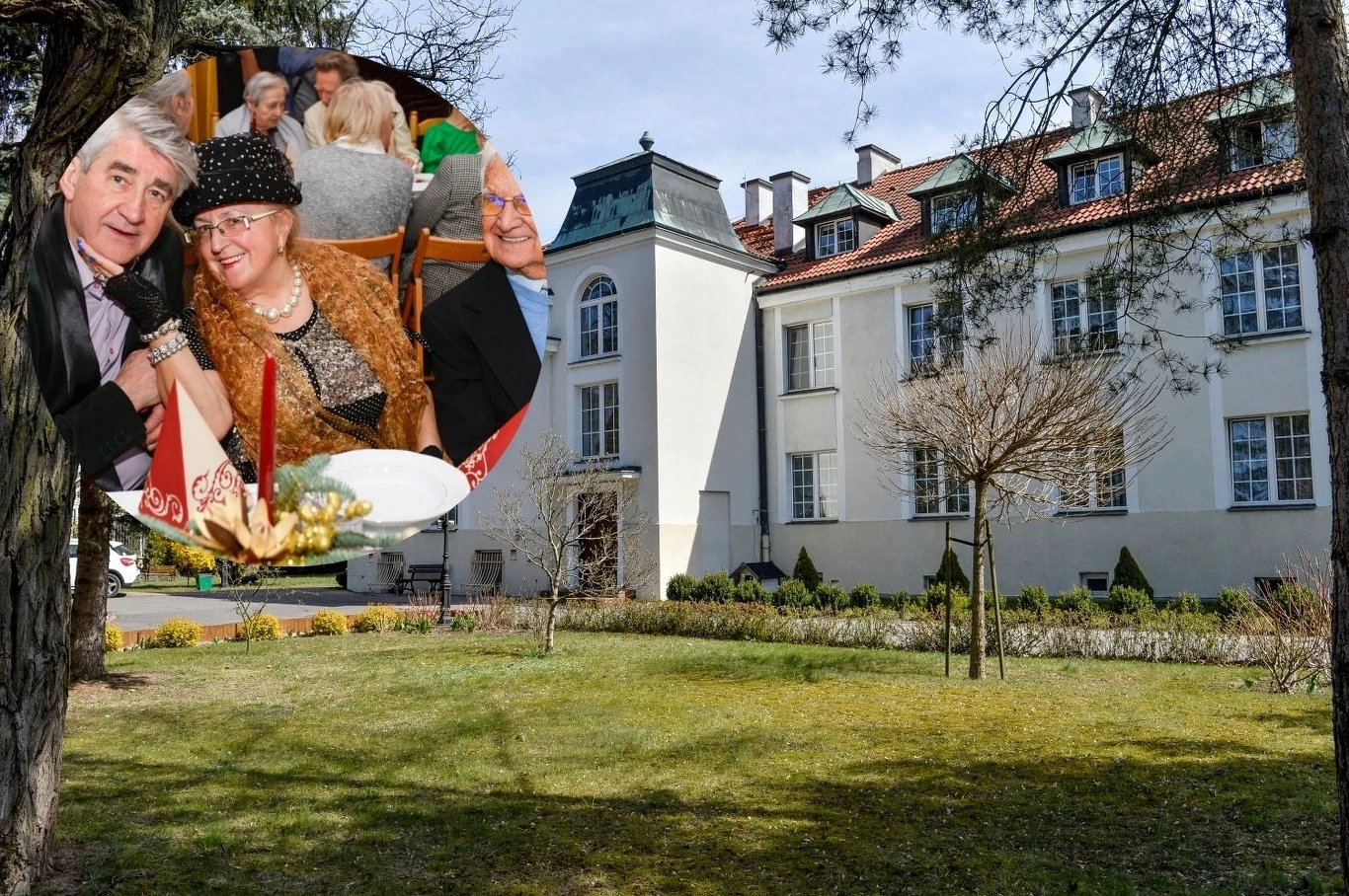 Tak żyją gwiazdy w Skolimowie. Na zdjęciu Dom Aktora oraz Stanisław Górka i Witold Sadowy podczas wigilii w 2019 roku. Tak żyją gwiazdy w Skolimowie. Na zdjęciu Dom Aktora oraz Stanisław Górka i Witold Sadowy podczas wigilii w 2019 roku.