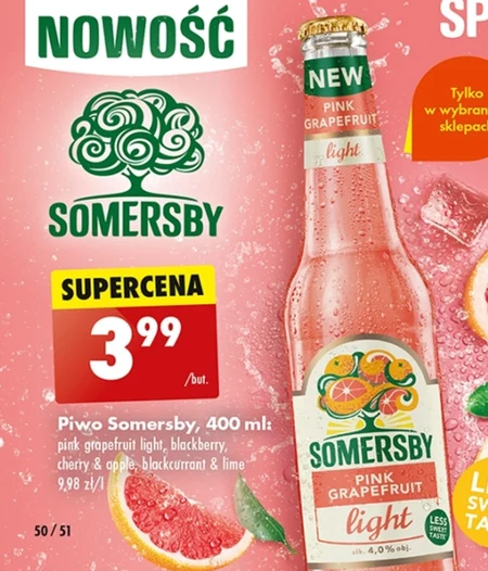 Somersby Bezalkoholowy napój piwny o smaku mandarynki 400 ml