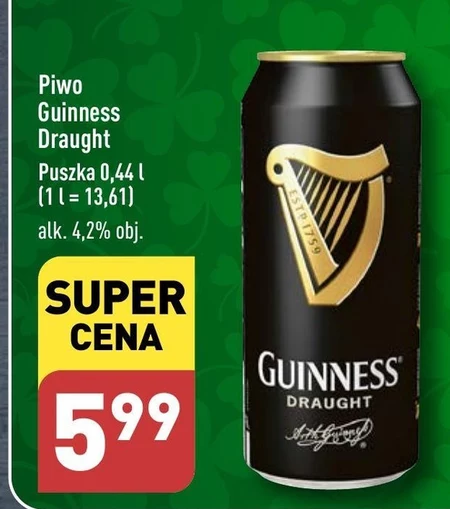 Guinness Draught Stout Piwo 440 ml