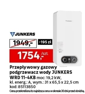 Podgrzewacz wody Junkers niska cena