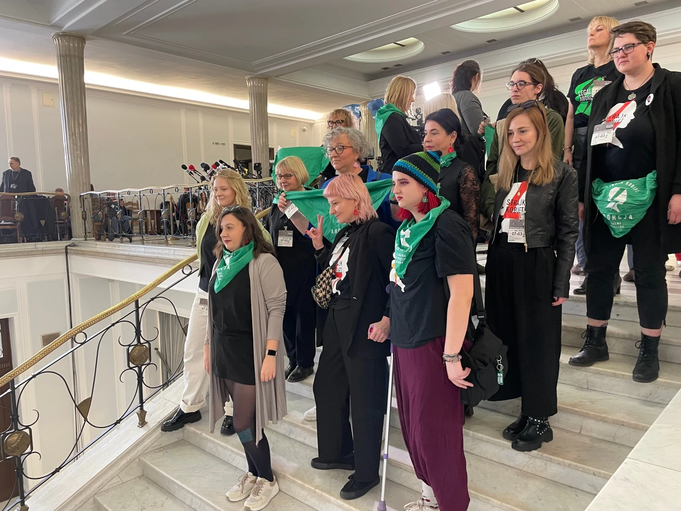 Marta Lempart i przedstawicielki Ogólnopolskiego Strajku Kobiet w Sejmie Marta Lempart i przedstawicielki Ogólnopolskiego Strajku Kobiet w Sejmie