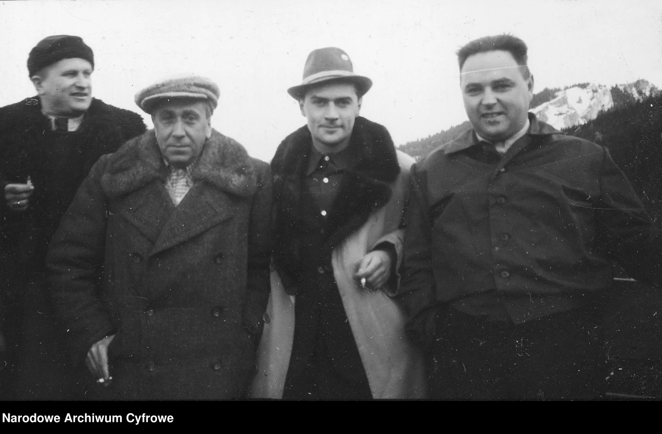 Organizatorzy MŚ w narciarstwie klasycznym. Od lewej: Bolesław Macudziński, Stanisław Facher, Henryk Paschalski, Henryk Szatkowski