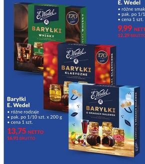 E. Wedel Baryłki koktajl z alkoholem w czekoladzie deserowej 200 g niska cena