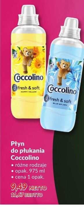 Coccolino Happy Yellow Płyn do płukania tkanin koncentrat 975 ml (39 prań) niska cena