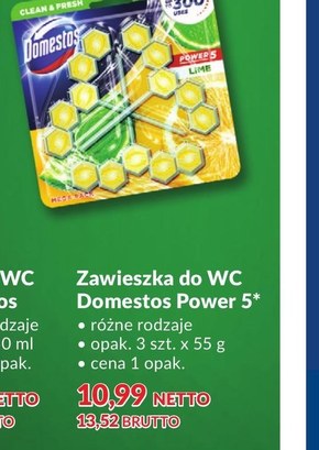 Domestos Power 5 Lime Kostka toaletowa 3 x 55 g niska cena