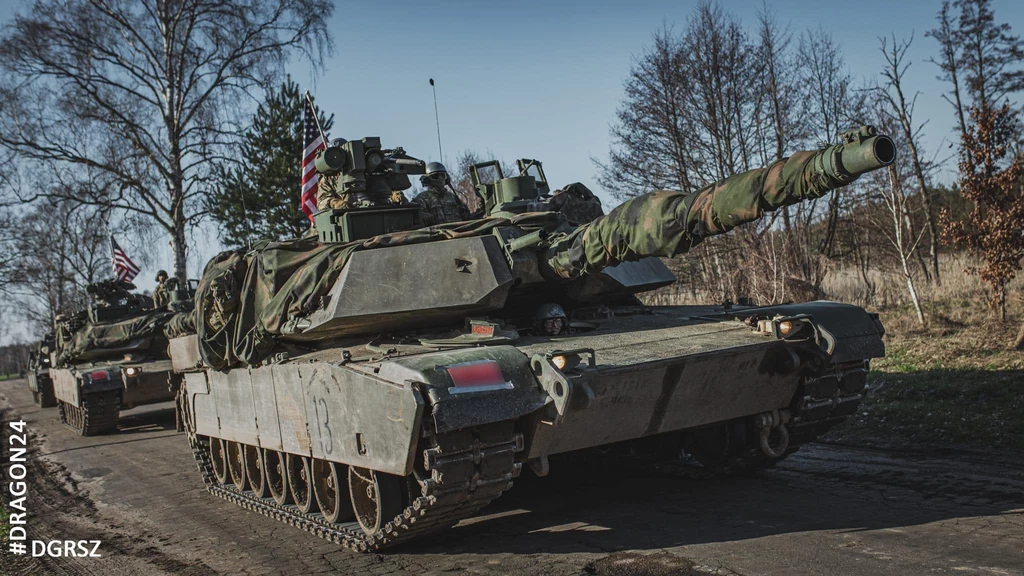 Czołg M1A2 Abrams SEPv3 na ćwiczeniach Dragon-24