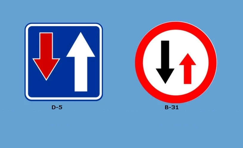 Znak D-5 oraz B-31