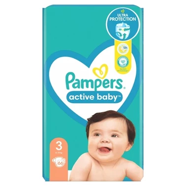 Pampers Active Baby 3, 66 Pieluszek,6kg-10kg - 0