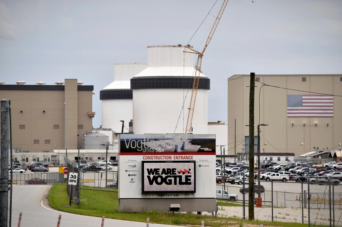 Amerykańska elektrownia jądrowa Vogtle w stanie Georgia.