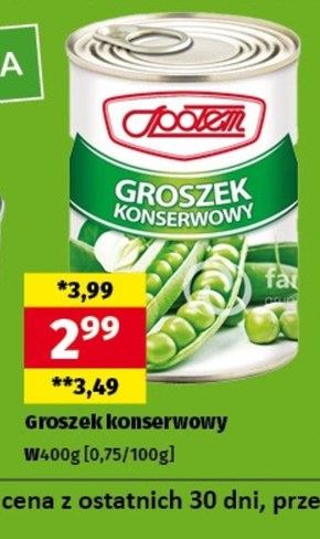Groszek konserwowy Społem niska cena