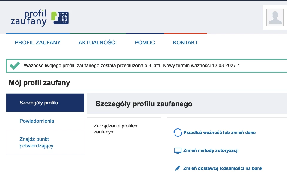 Profil zaufany można przedłużyć w prosty sposób.