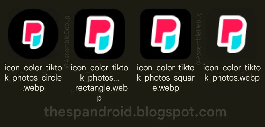 Ikoni aplikacji TikTok Photos.