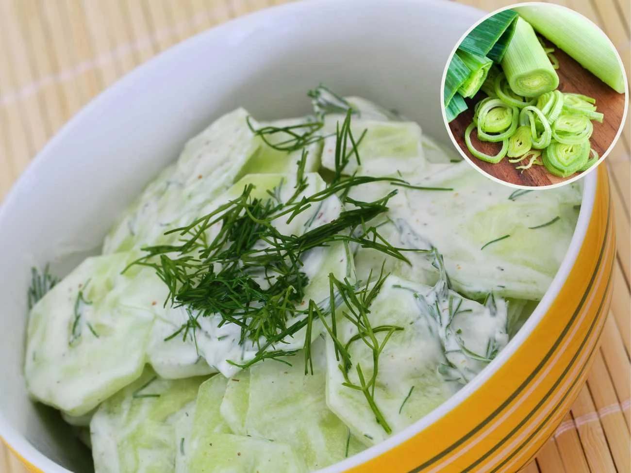 Mizeria do obiadu w innej wersji. Co można dodać do tej sałatki? Mizeria do obiadu w innej wersji. Co można dodać do tej sałatki?