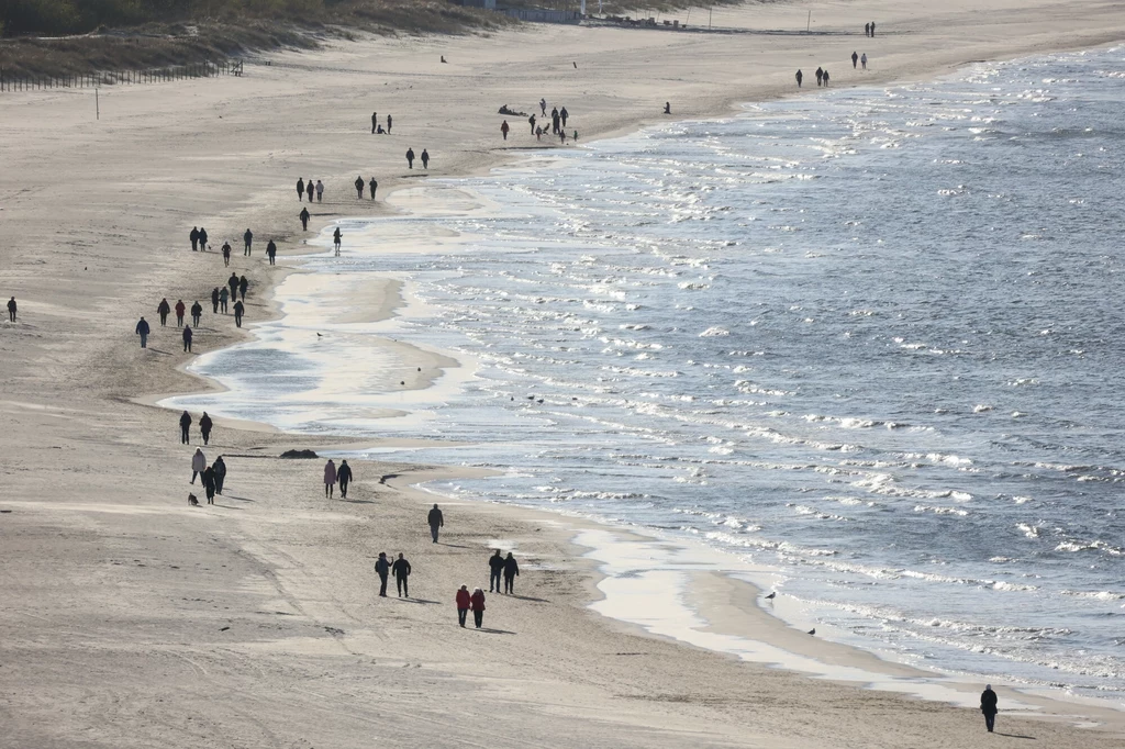 Plaża w Świnoujściu wiosną (maj 2021)