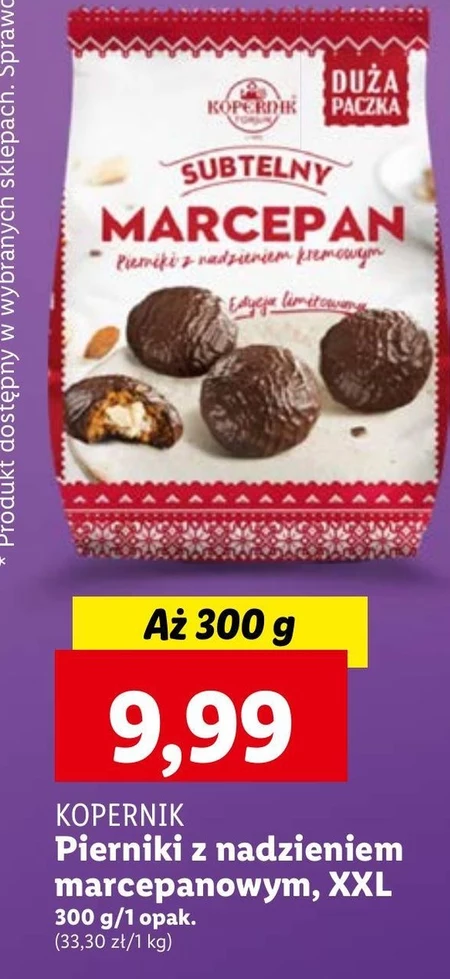 Kopernik Pierniki toruńskie z nadzieniem kremowym marcepan 300 g