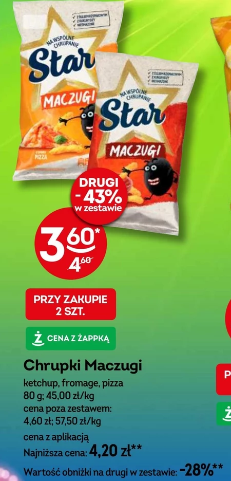 Star Maczugi Chrupki kukurydziane o smaku ketchup 80 g