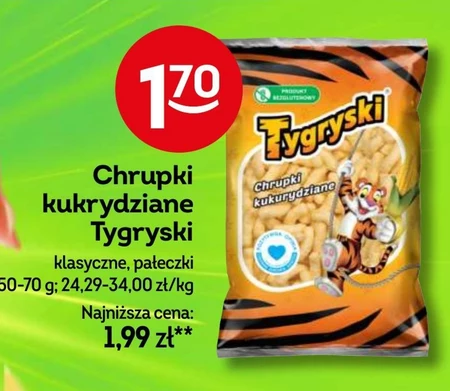 Tygryski Chrupki kukurydziane o smaku jabłkowym 70 g