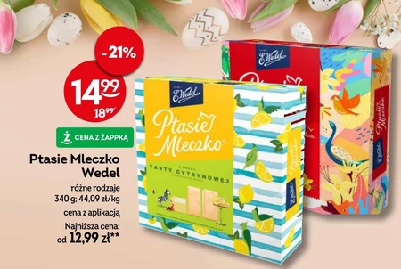 E. Wedel Ptasie mleczko Peanut Butter w czekoladzie białej karmelowej 340 g