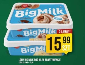 Big Milk Ciasteczko Lody 900 ml niska cena