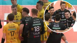 Zamieszanie w meczu siatkarzy. Cztery kartki, pod siatką iskrzyło