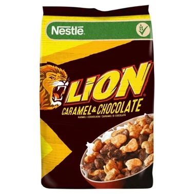 Nestlé Lion Płatki śniadaniowe karmel i czekolada 250 g - 0