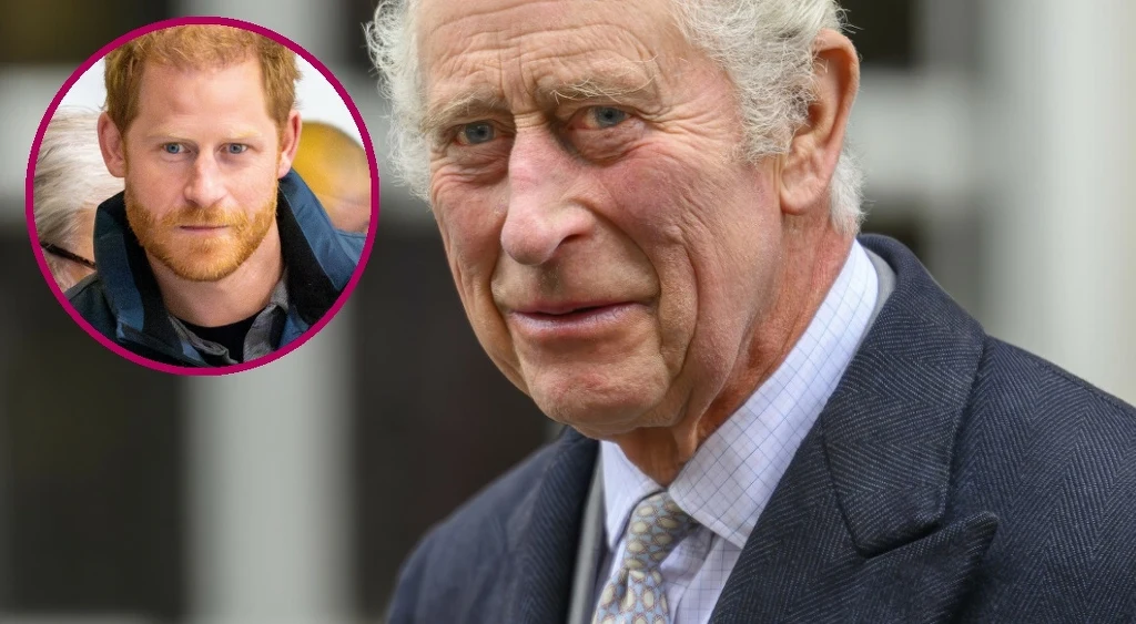 Król Karol III i książę Harry. 