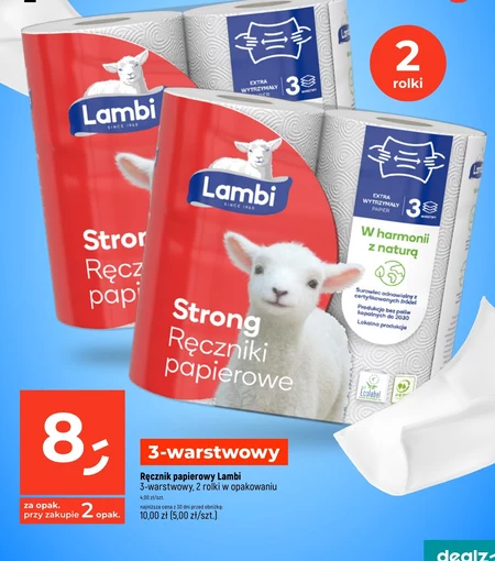 Lambi Strong Ręczniki papierowe 2 rolki