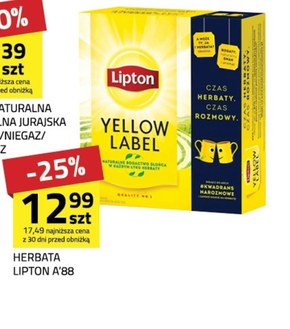 Lipton Yellow Label Herbata czarna 176 g (88 torebek) niska cena
