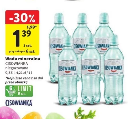 Cisowianka Naturalna woda mineralna niegazowana niskosodowa 330 ml