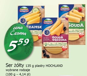 Hochland Ser żółty gouda wędzona w plastrach 135 g niska cena