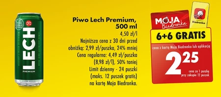 Lech Premium Piwo jasne 500 ml