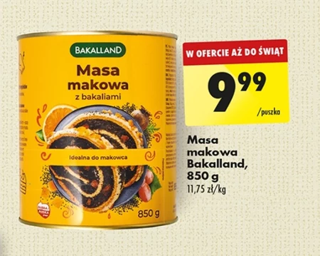 Bakalland Masa makowa z bakaliami 850 g 