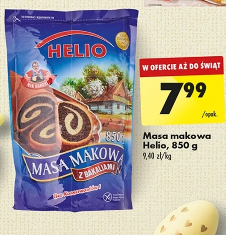 Helio Masa makowa z bakaliami i miodem 850 g