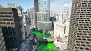 Zielona rzeka w Chicago na część święta św. Patryka