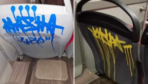 MPK opublikowało zdjęcia pomalowanych siedzeń w autobusie