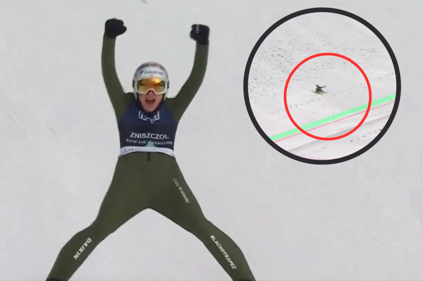 Skoki narciarskie. Aleksander Zniszczoł bijący rekord życiowy w Vikersund Skoki narciarskie. Aleksander Zniszczoł bijący rekord życiowy w Vikersund