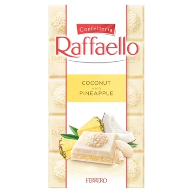 Raffaello Nadziewana biała czekolada z nadzieniem o smaku kokosowo-ananasowym 90 g - 0