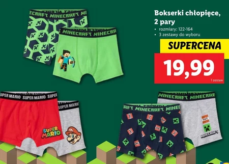 Bokserki chłopięce Minecraft