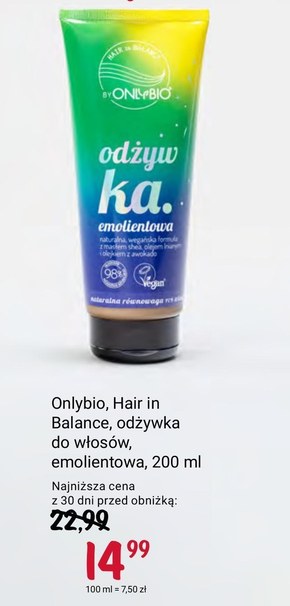 Odżywka do włosów OnlyBio niska cena