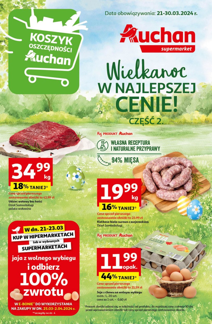 Gazetka promocyjna Auchan Supermarket - ważna od 21. 03. 2024 do 30. 03. 2024