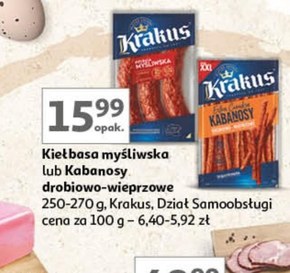 Krakus Extra cienkie kabanosy drobiowo-wieprzowe 250 g niska cena