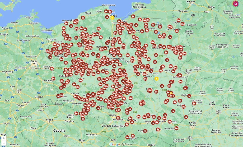 Strajk rolników 20 marca. Mapa blokad i utrudnień