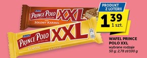 Prince Polo XXL Classic Kruchy wafelek z kremem kakaowym oblany czekoladą 50 g niska cena