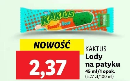 Kaktus Lody wodne o smaku cytrynowym i sorbet truskawkowy 45 ml