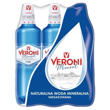 Veroni Mineral Pure Naturalna woda mineralna niegazowana 6 x 1,5 l - 0